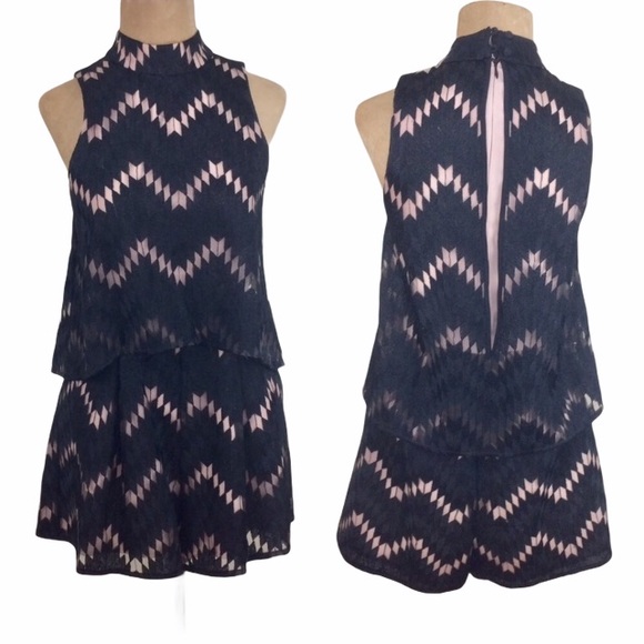 Stylestalker Miranda Black mesh Romper Size Small - Picture 1 of 8
